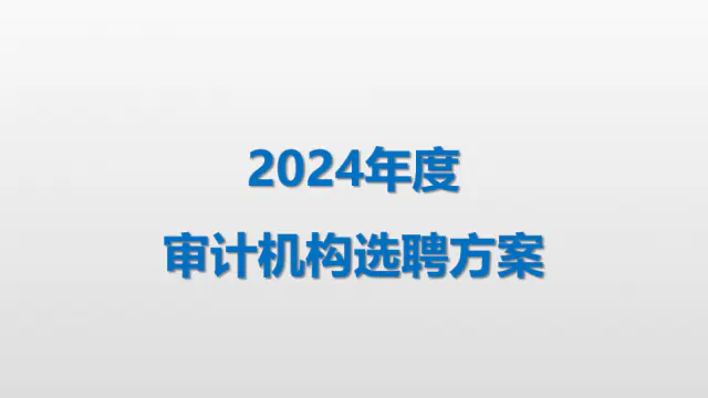 邦彦技术2024年度审计机构选聘方案